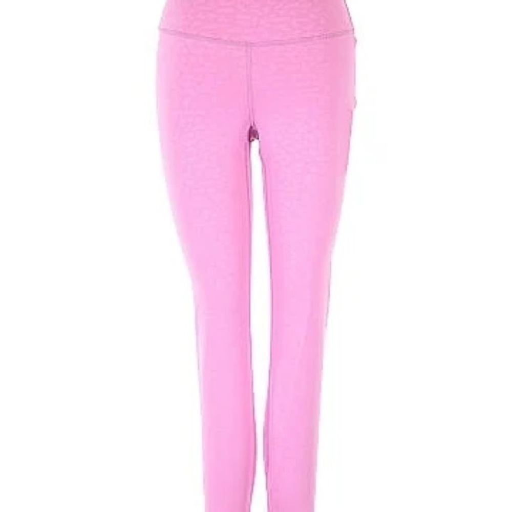Pink High-Waist Athletic Leggings